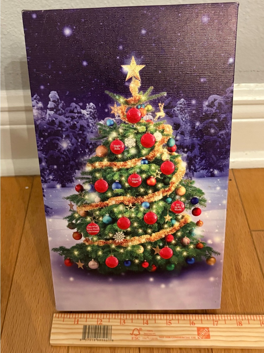 Vintage Mr. Christmas Tree Canvas Art Lights up plays carols